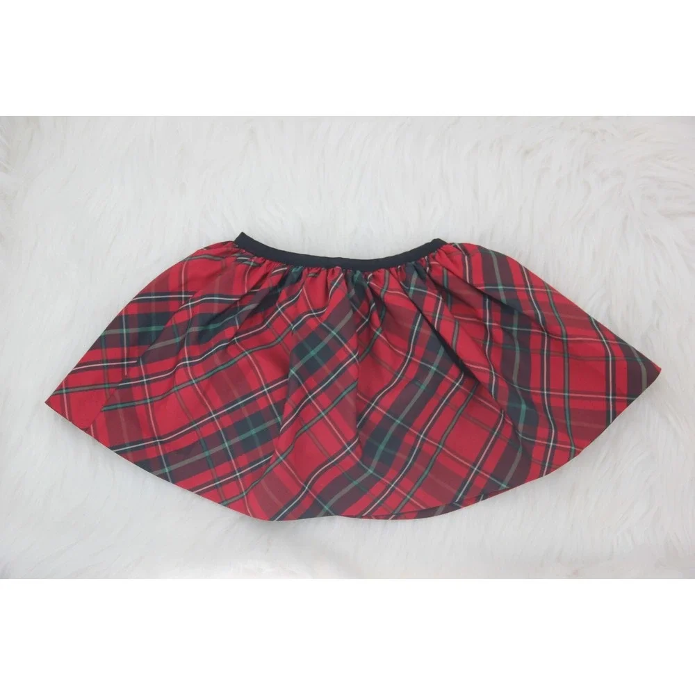 Ralph Lauren Baby Girls Tafetta Skirt Size 12 Months Holiday Red Plaid Lined #13
